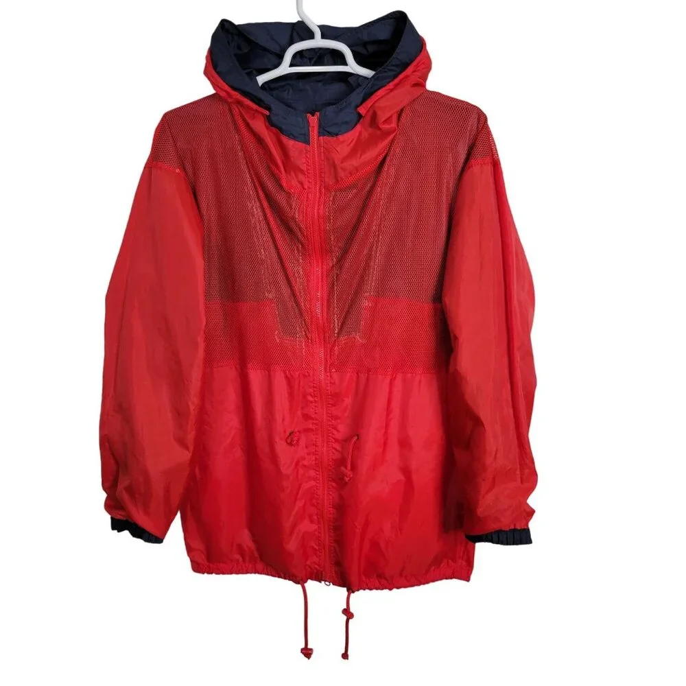 Helly Hansen Mens Size M Windbreaker Waterproof Packable Jacket Hooded Vented